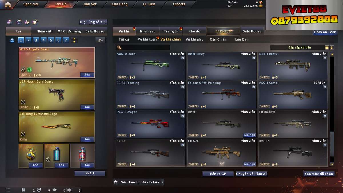 shop acc cf uy tin gia re